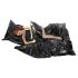 Black Vinyl Bedding Set - 135x200cm