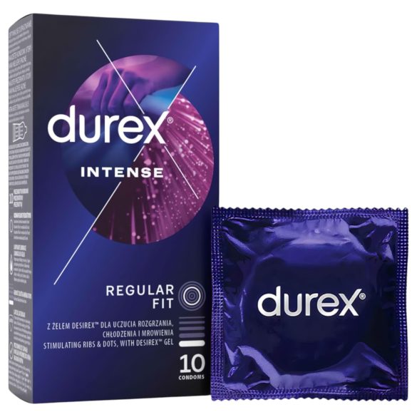 Durex Intense Ribbed & Dotted Condoms (10 Pack)