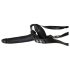 You2Toys - Black Silicone Strap-On Duo Dildo