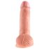 King Cock 7" Realistic Dildo with Balls (18 cm) - Flesh Tone