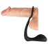 Black Velvet - anal plug with penis ring (black)