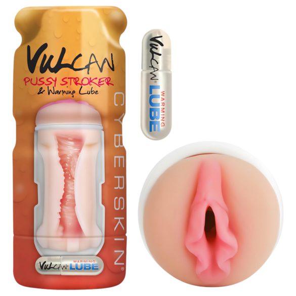 Vulcan Stroker - Realistic Vagina + Warming Lubricant (Natural)