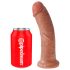 King Cock 8" Dildo (20 cm) - Dark Natural