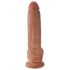 King Cock 9" Brown Dildo with Balls (23 cm)