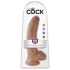 King Cock 9" Brown Dildo with Balls (23 cm)