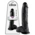 King Cock 10" Black Dildo with Balls (25cm)