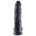 King Cock 10" Black Dildo with Balls (25cm)