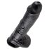 King Cock 10" Black Dildo with Balls (25cm)