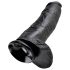 King Cock 12" Large Black Dildo with Balls (30 cm)