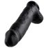 King Cock 12" Large Black Dildo with Balls (30 cm)