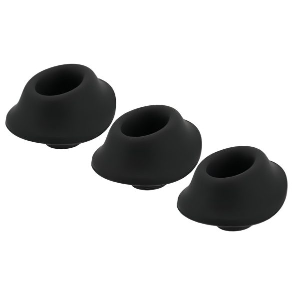 Womanizer Premium S - Replacement Suction Cap Set - Black (3 pcs)