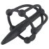 Silicone Glans Cage with Urethral Cone (Black)