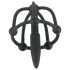 Silicone Glans Cage with Urethral Cone (Black)