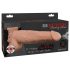 Fetish Strap-On 9" - Hollow, Squirting Dildo (Natural)