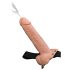 Fetish Strap-On 9" - Hollow, Squirting Dildo (Natural)