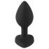You2Toys Butt Plug - Black Anal Plug with White Gem