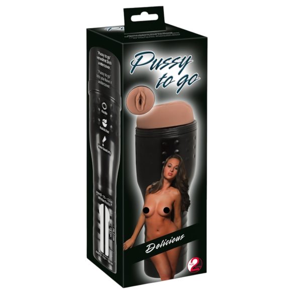 You2Toys Pussy to Go Delicious - Dark Natural Stimulation Sleeve