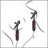 Fetish - Vibrating Nipple Clamps (Black)