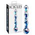 Icicles No. 08 - Dual-Ended, Wavy Glass Dildo (Clear-Blue)