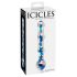Icicles No. 08 - Dual-Ended, Wavy Glass Dildo (Clear-Blue)