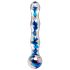 Icicles No. 08 - Dual-Ended, Wavy Glass Dildo (Clear-Blue)