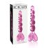 Icicles No. 43 - Pearl Heart Glass Dildo (Pink)