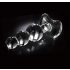 Icicles No. 47 - Triple Pearl Glass Anal Plug (Clear)