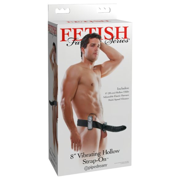 Fetish Strap-On 8 - Hollow Vibrator, Black