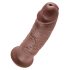 King Cock 10" Large Suction Cup Dildo (25cm) - Brown