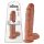 King Cock 11 - Dark Natural Suction Cup Dildo with Balls (28cm)