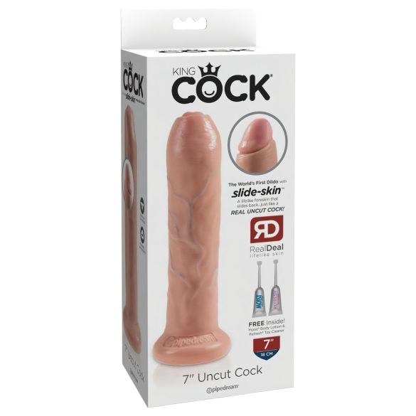 King Cock 7" - Realistic Dildo (18cm) - Natural