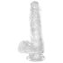 King Cock Clear 6" - Suction Cup Dildo with Balls (15cm)