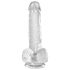 King Cock Clear 6" - Suction Cup Dildo with Balls (15cm)
