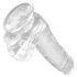 King Cock Clear 6" - Suction Cup Dildo with Balls (15cm)