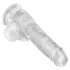 King Cock Clear 6" - Suction Cup Dildo with Balls (15cm)