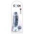 King Cock Clear 7" Suction Cup Dildo with Balls (18cm)