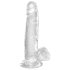 King Cock Clear 7" Suction Cup Dildo with Balls (18cm)