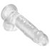 King Cock Clear 7" Suction Cup Dildo with Balls (18cm)