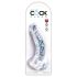 King Cock Clear 7.5" - Suction Cup Dildo with Balls (19cm)