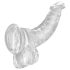 King Cock Clear 7.5" - Suction Cup Dildo with Balls (19cm)