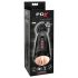 PDX Elite Dirty Talk - Vibrating Male Masturbator (Black)