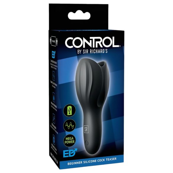 / Control Cock Teaser - Waterproof, Rechargeable Glans Vibrator (Black)