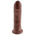King Cock 8" Realistic Dildo - Brown