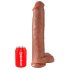King Cock 15 - Giant Dildo (38cm) - Dark Natural