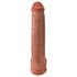 King Cock 15 - Giant Dildo (38cm) - Dark Natural