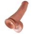King Cock 15 - Giant Dildo (38cm) - Dark Natural