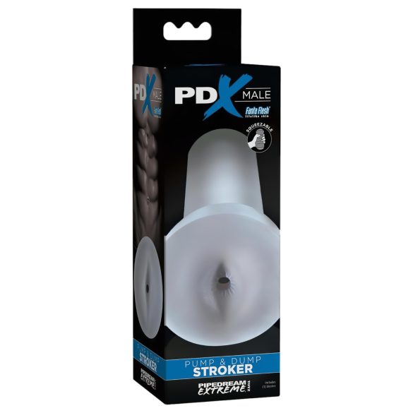 PDX Pump & Dump - Realistic Clear Masturbator臀