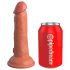King Cock Elite 6 - Suction Cup Realistic Dildo (15cm) - Dark Tone