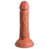 King Cock Elite 6 - Suction Cup Realistic Dildo (15cm) - Dark Tone