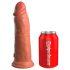 King Cock Elite 8 - Suction Cup Dildo (8") - Dark Natural